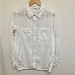 Athleta White Button Down Shirt